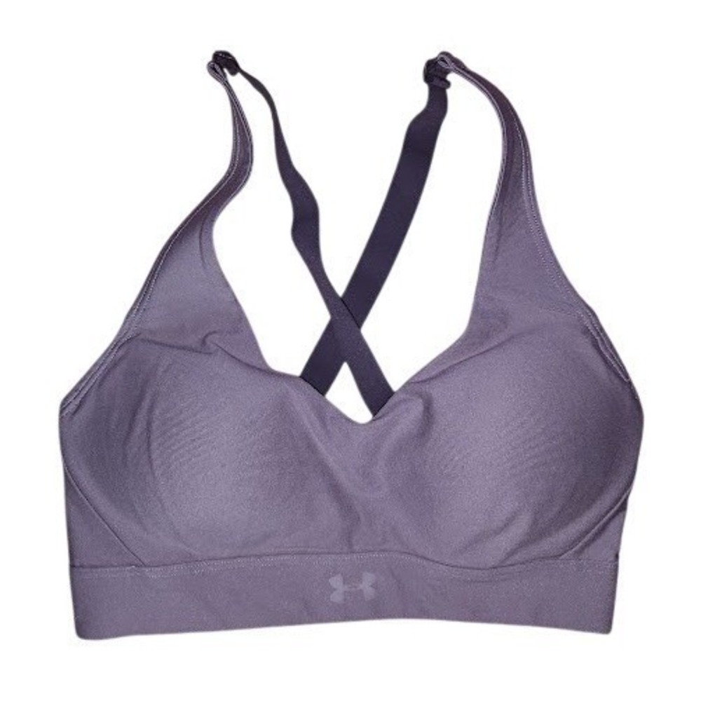 Under Armour Women's Medium Purple‎ Crossback Sports Bra HeatGear XS